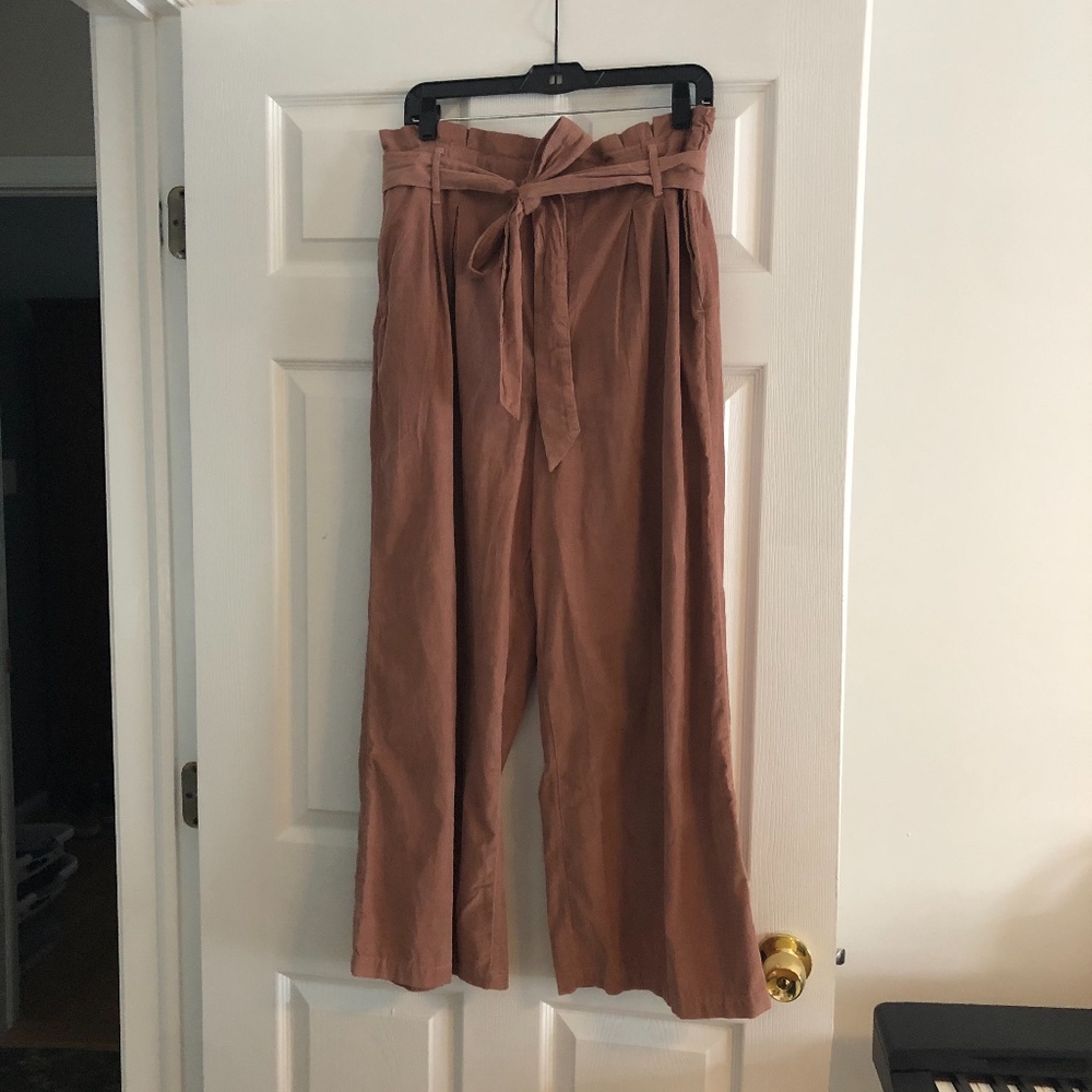 Pink Corduroy Palazzo Pants